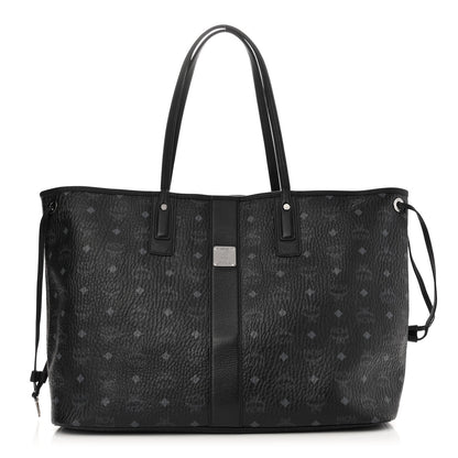 MCM Visetos Large Liz Reversible Shopper Tote Black 1 of 17