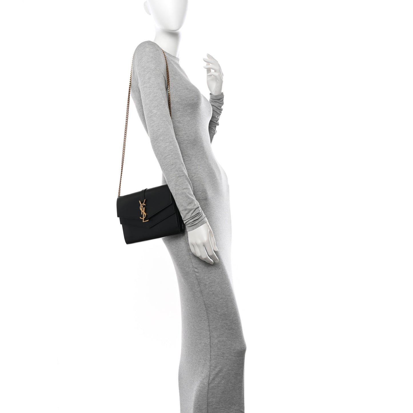 Smooth Calfskin Monogram Sulpice Chain Wallet Black