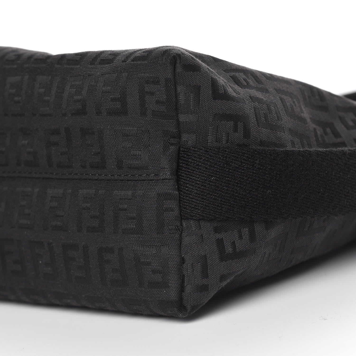 Fendi Zucchino Shoulder Bag Black 9 of 10