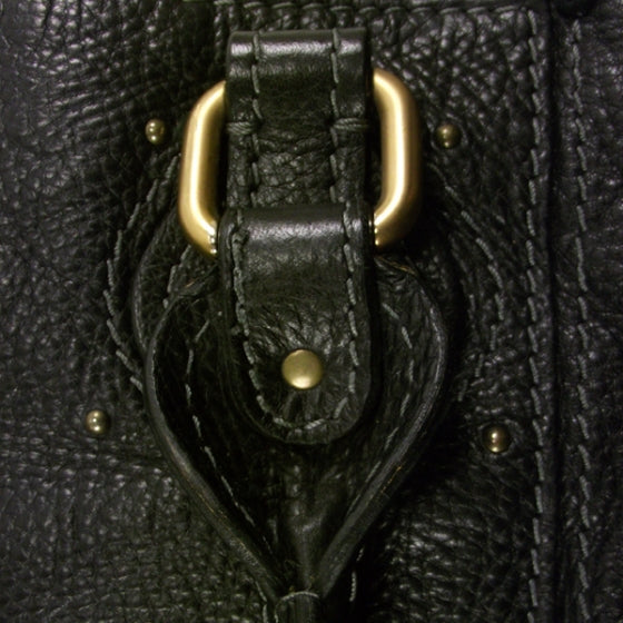 Leather Paddington Tote Noir