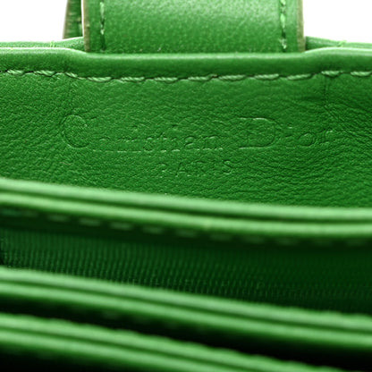 Christian Dior Lambskin Cannage Lady Dior 5-Gusset Card Holder Bright Green 6 of 9