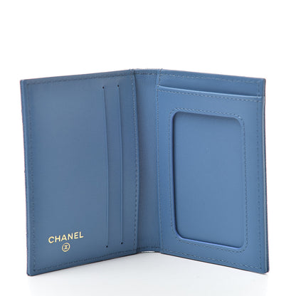 Chanel Caviar Quilted Card Holder Wallet Blue 5 of 9
