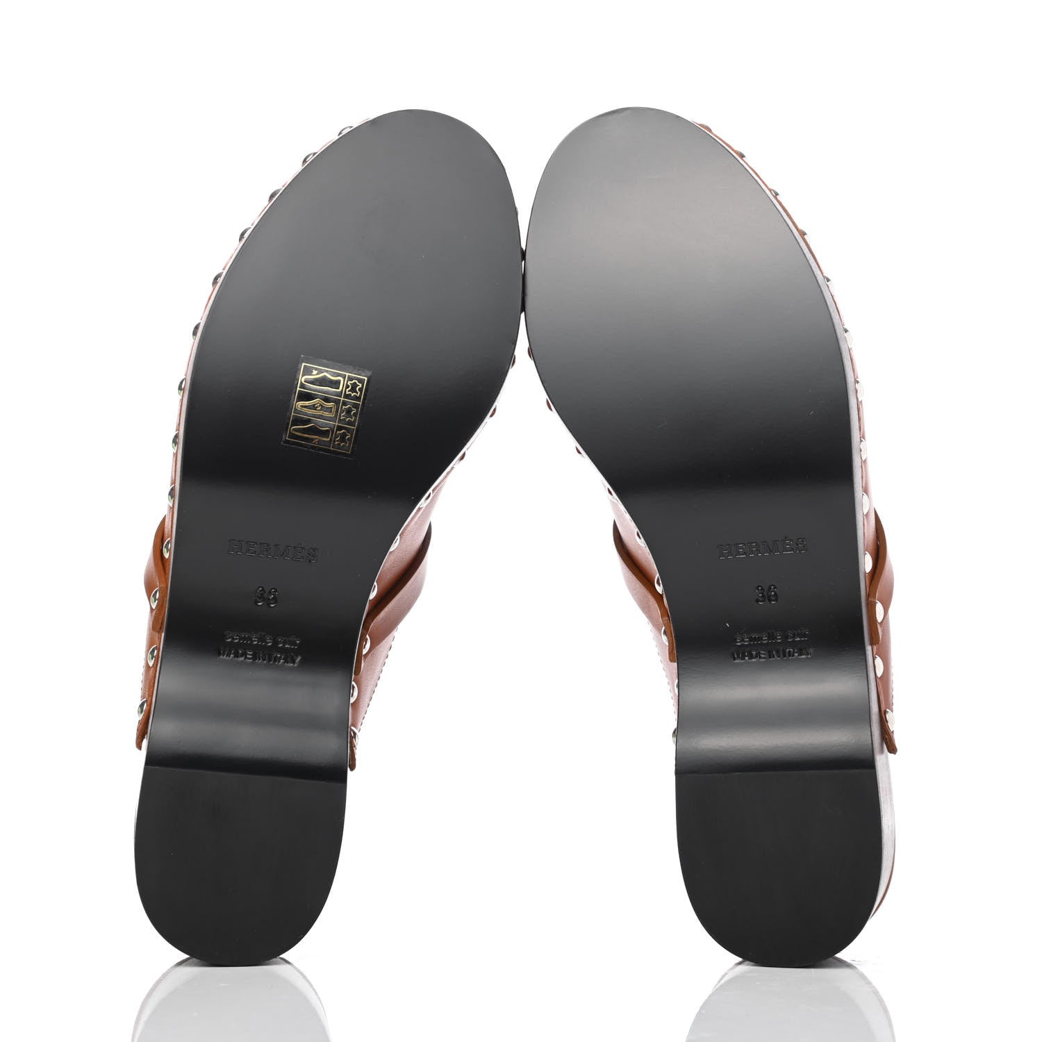 Hermes Heritage Calfskin Carlotta Mules 36 Naturel 5 of 8