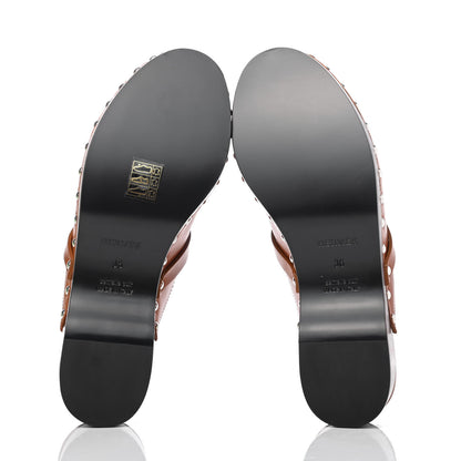Hermes Heritage Calfskin Carlotta Mules 36 Naturel 5 of 8
