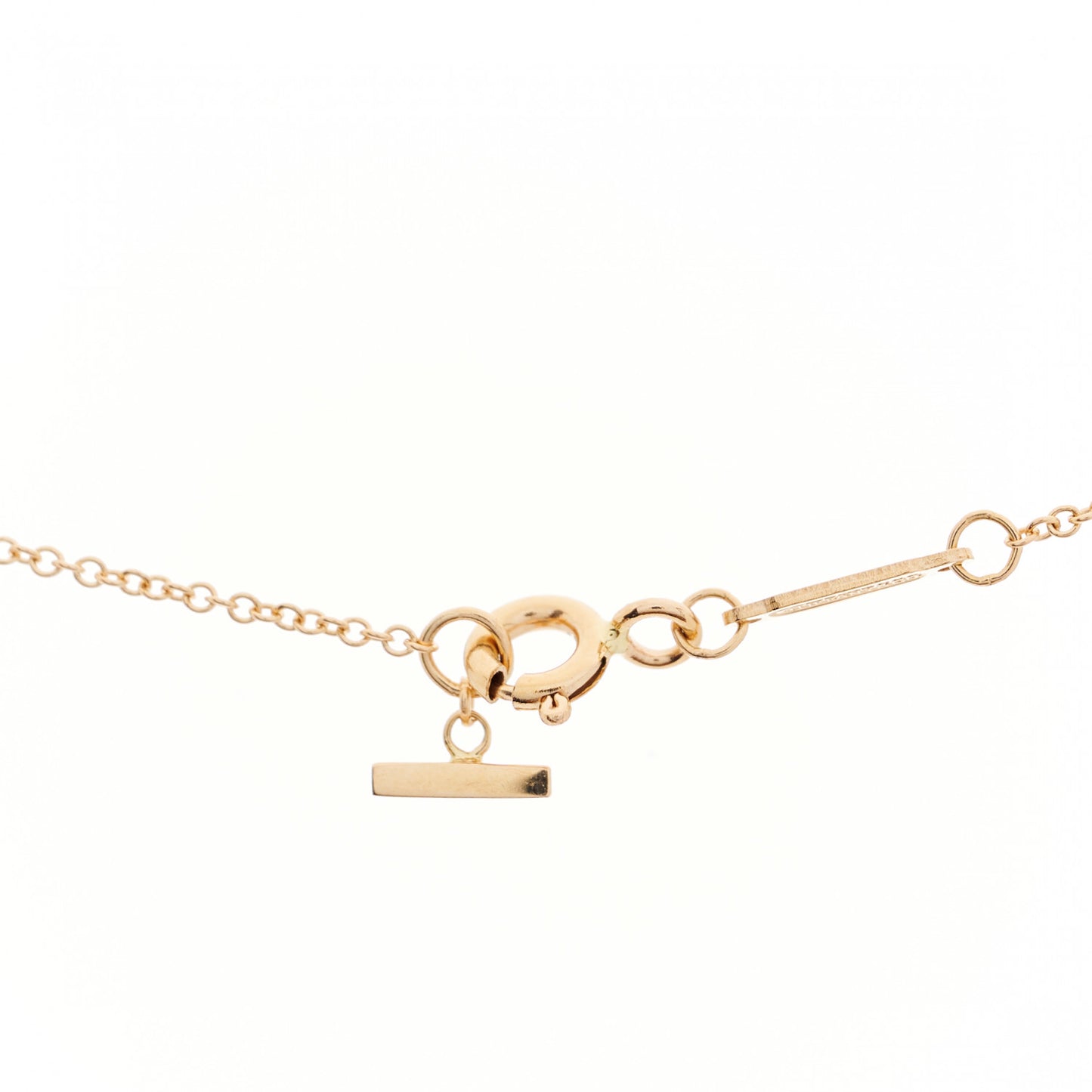 18K Rose Gold Small T Smile Pendant Necklace