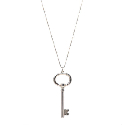 Tiffany Sterling Silver Oval Key Pendant Necklace 1 of 7