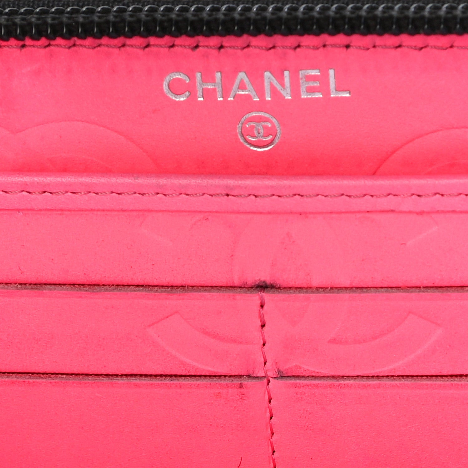 Chanel Calfskin Quilted Cambon Large Gusset Zip Around Wallet Black 13 of 13