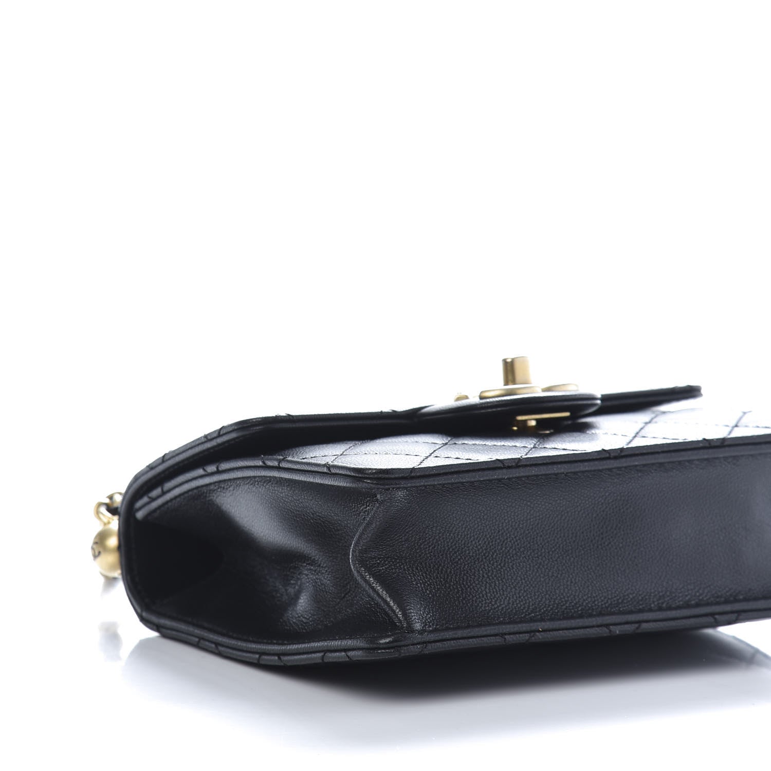 Chanel Lambskin Quilted Chic Pearls Flap Black 5 of 9