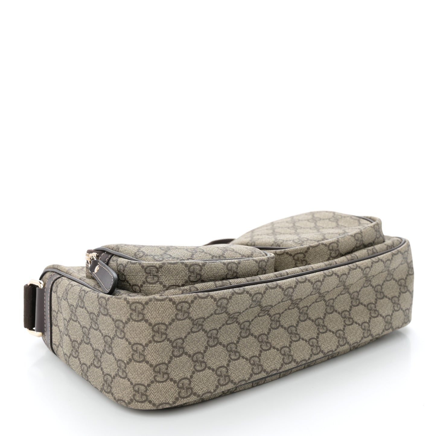 GG Plus Monogram Front Pocket Messenger Dark Brown