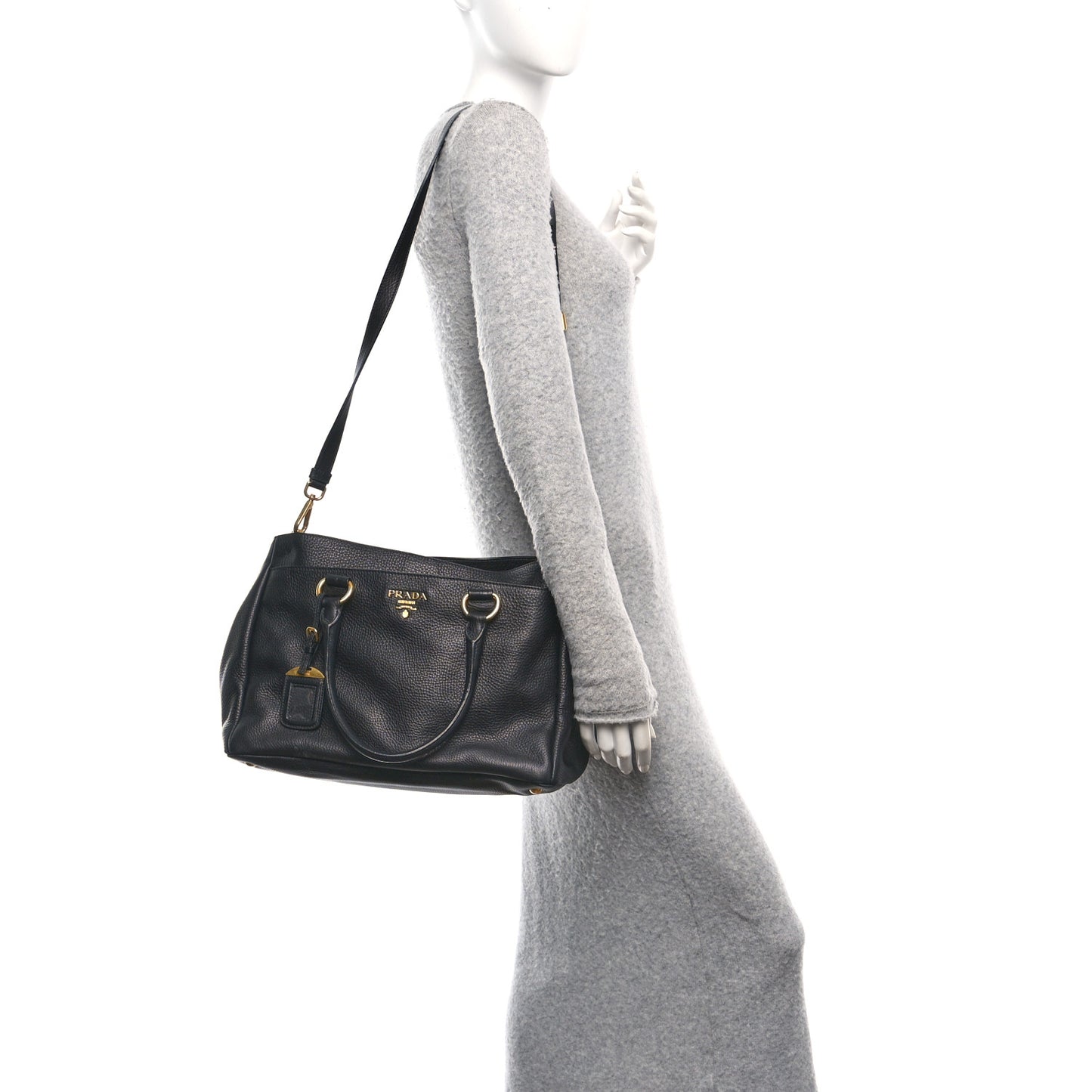 Vitello Daino Tote Black