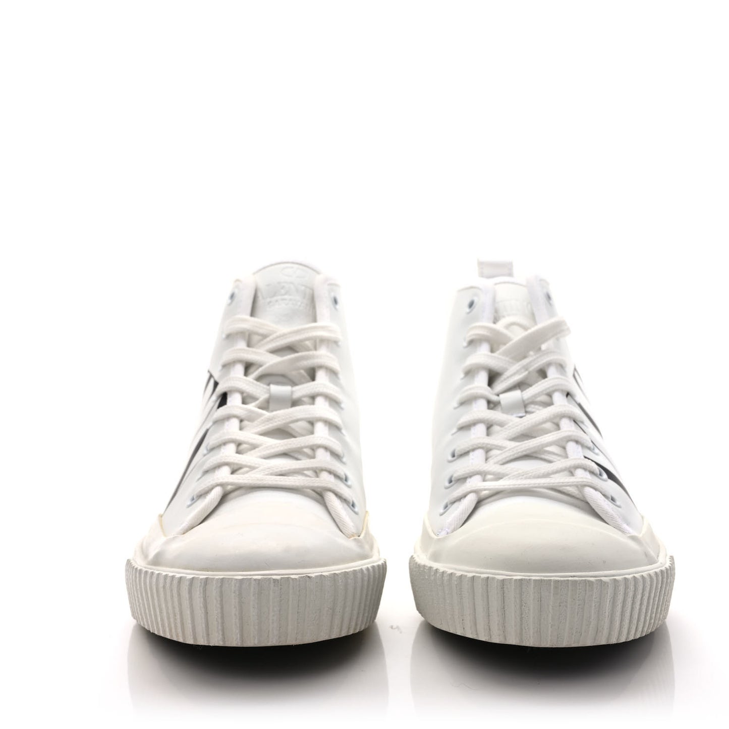 Calfskin VLTN High Top Sneakers 41.5 White