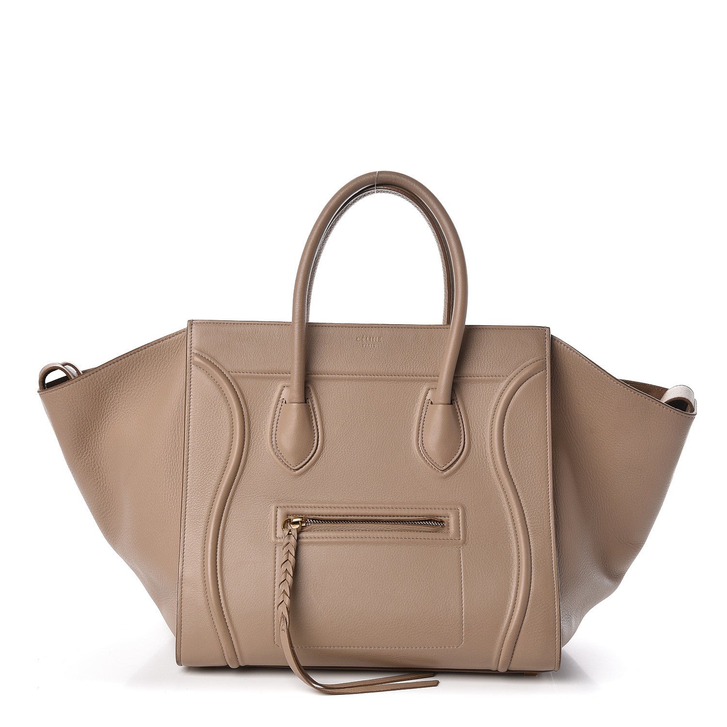 Celine Supple Calfskin Medium Phantom Luggage Beige 1 of 13