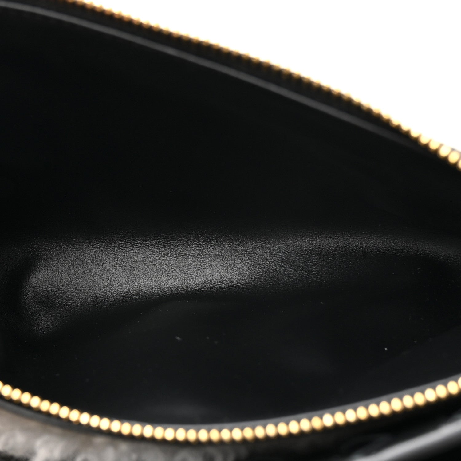 Bottega Veneta Nappa Intrecciato Shearling Andiamo Double Pouch Bag Black White 4 of 10