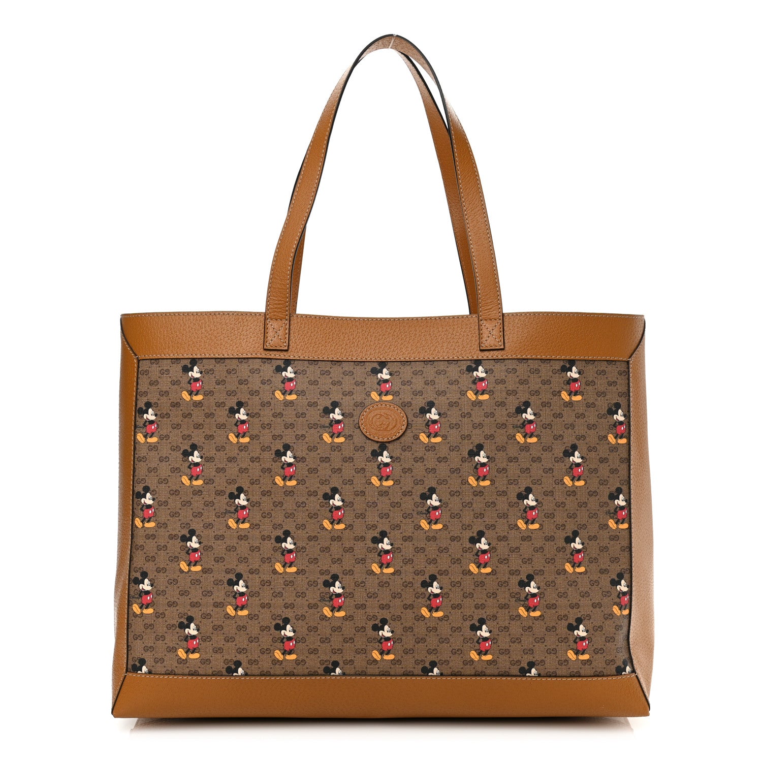 Gucci X DISNEY Mini Vintage GG Supreme Monogram Mickey Mouse Large Shopping Tote Beige Vintage Sun Oil 3 of 11