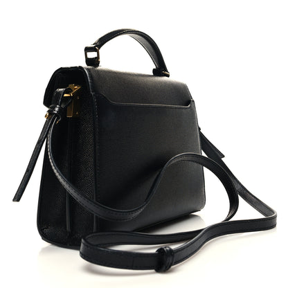 Saint Laurent Grain de Poudre Mini Classic Monogram Cassandra Top Handle Black 3 of 10