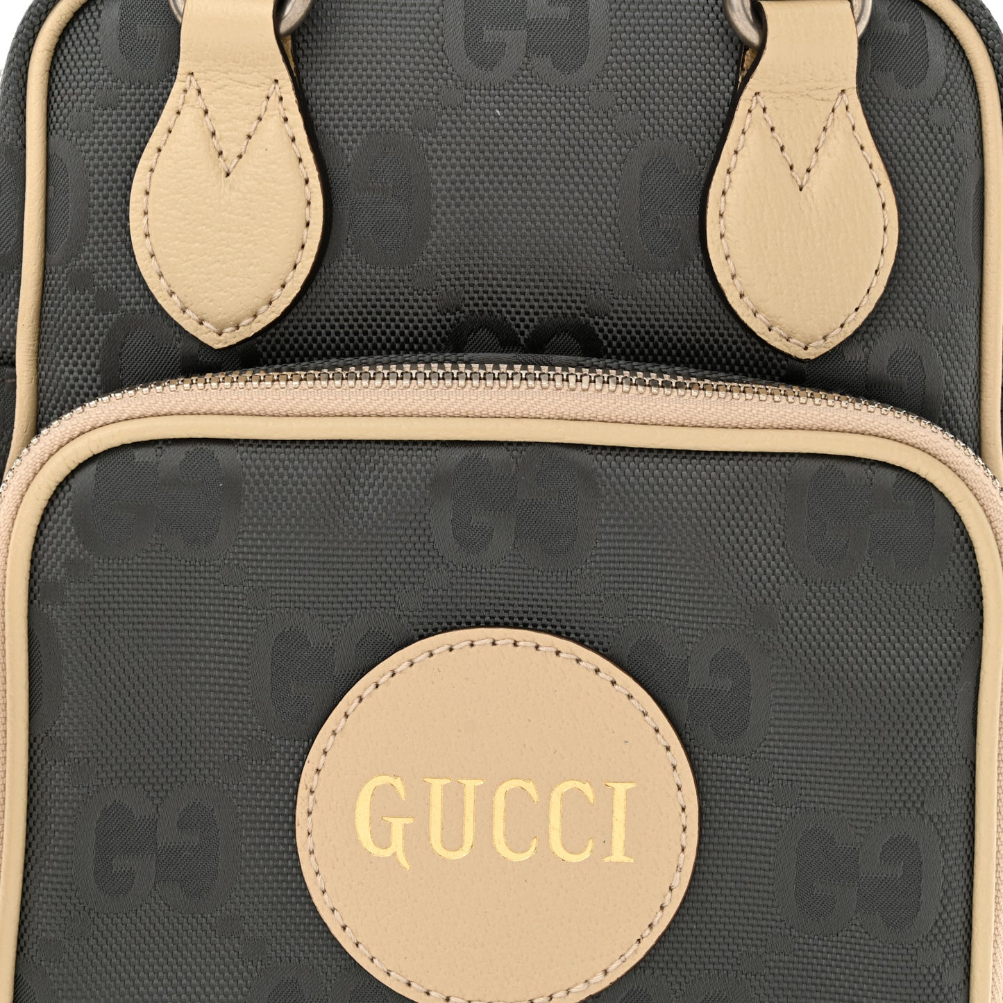 Econyl Nylon Monogram Off The Grid Shoulder Bag Graphite Grey New Plaster
