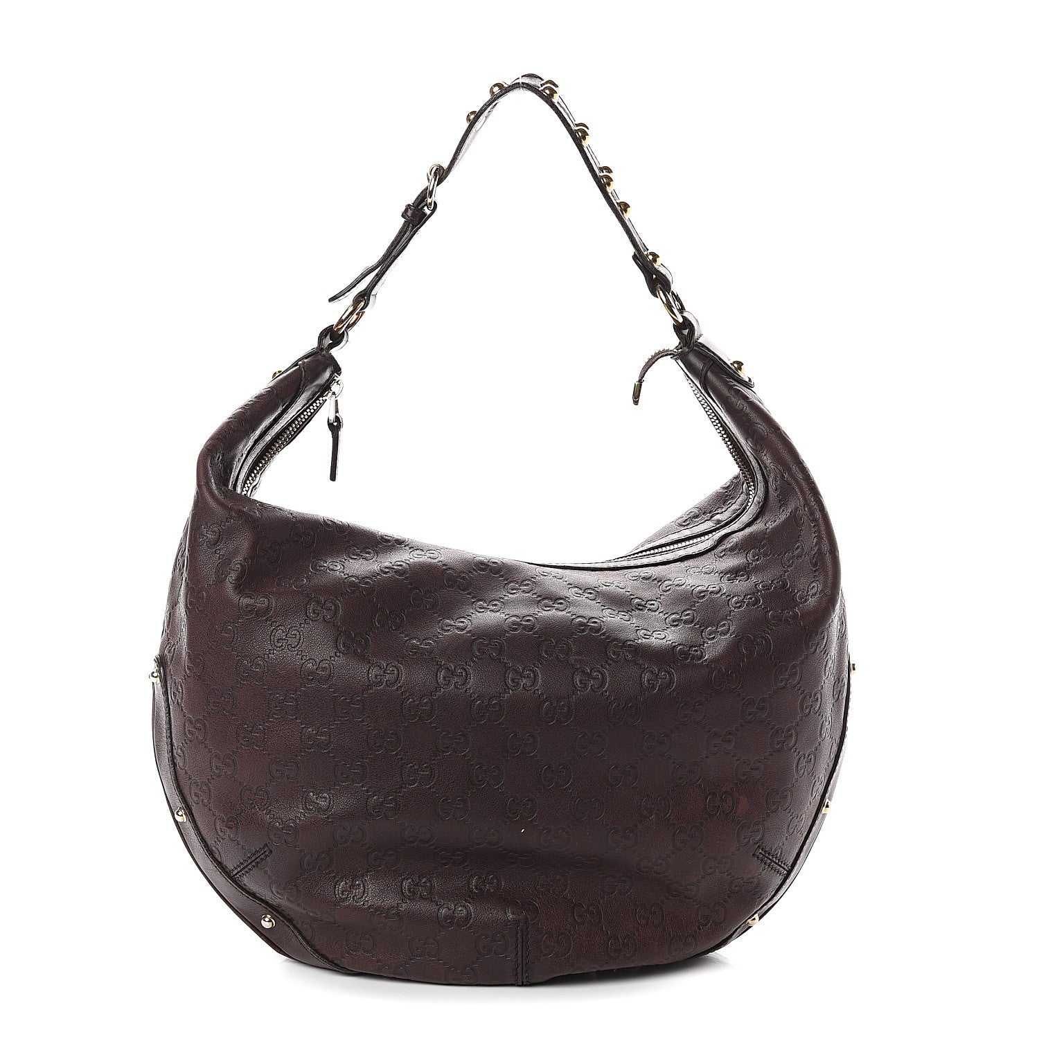 Gucci Guccissima Hobo Dark Brown 1 of 8