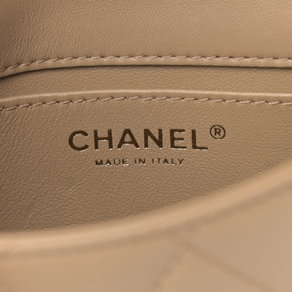 Chanel Lambskin Quilted Mini Heart Charms Flap Beige 6 of 10