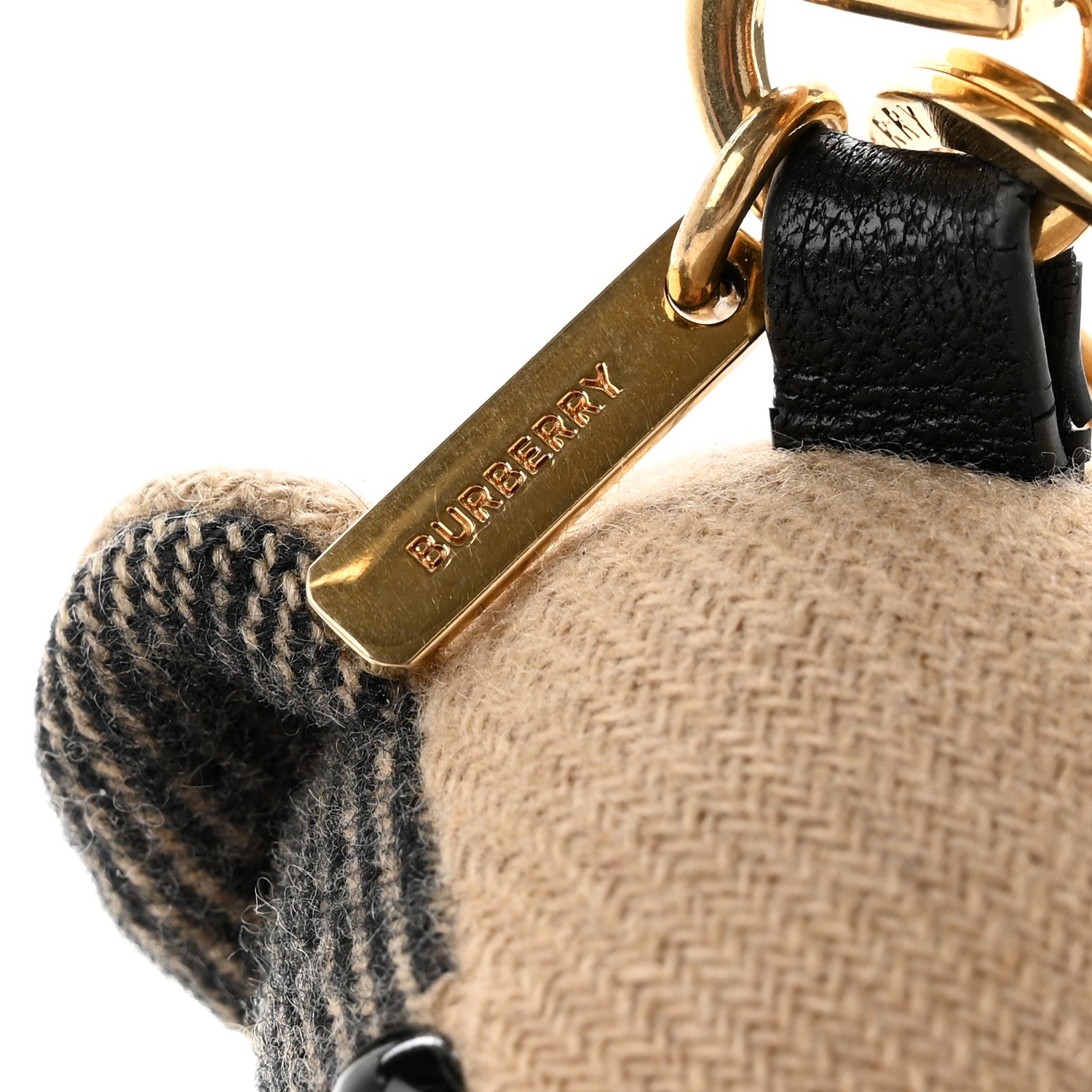 Burberry Cashmere Vintage Check Thomas Bear Bag Charm Camel 3 of 3