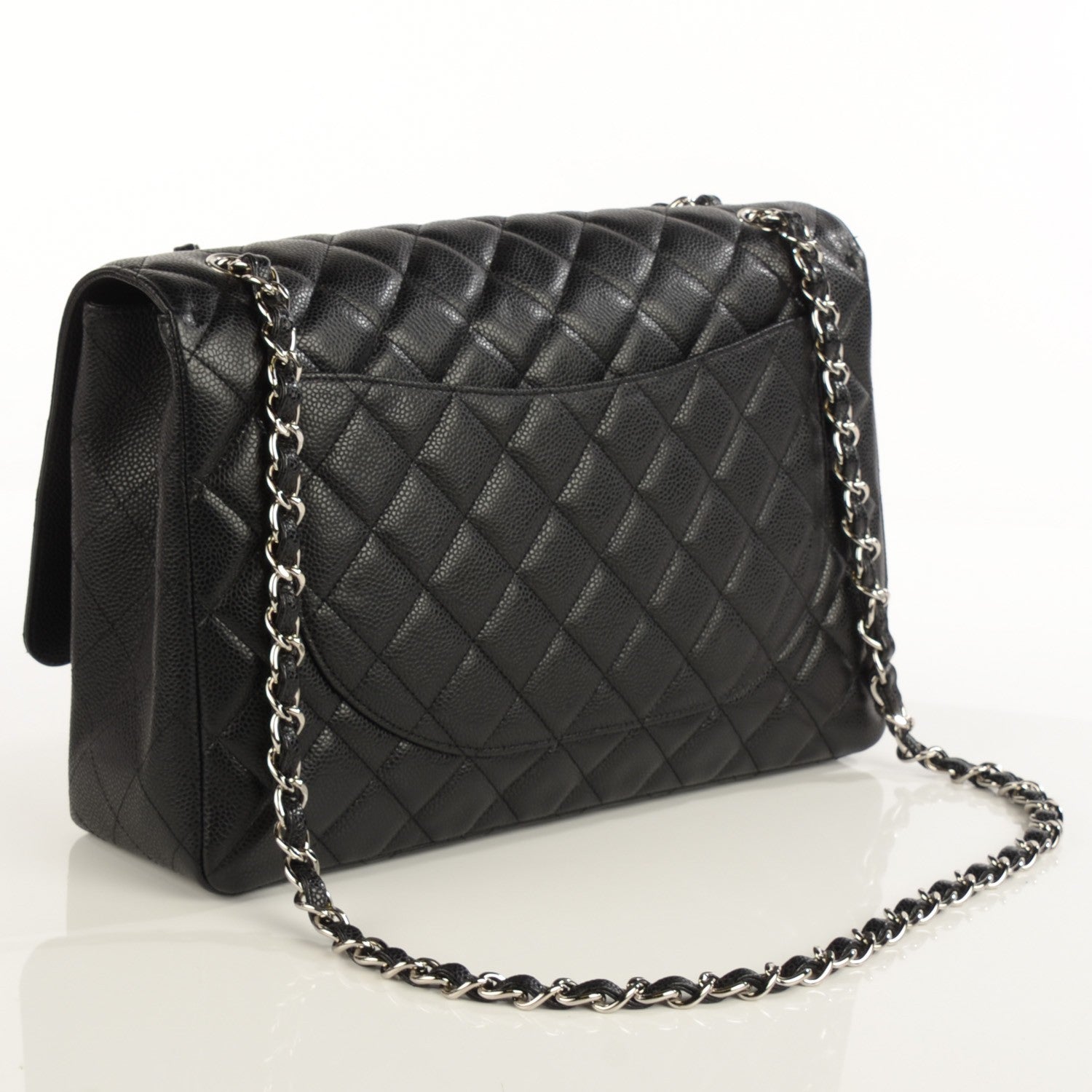 Chanel Caviar Quilted Maxi Single Flap Black 3 of 9