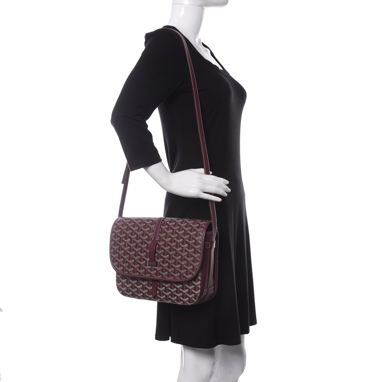 Goyard Goyardine Belvedere II MM Messenger Bag Bordeaux 2 of 10