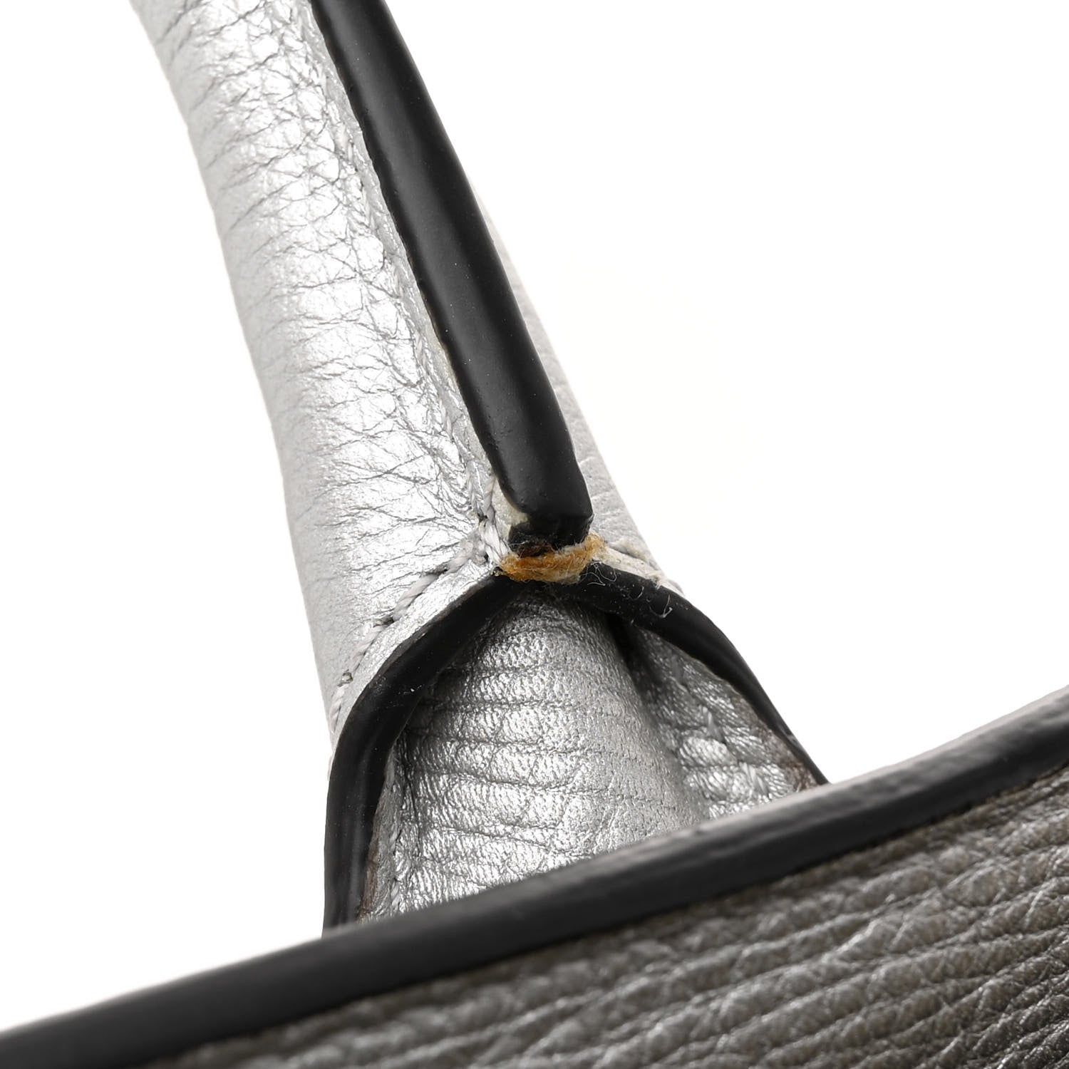 Burberry Metallic Grainy Calfskin House Check Medium Banner Tote Silver 13 of 13