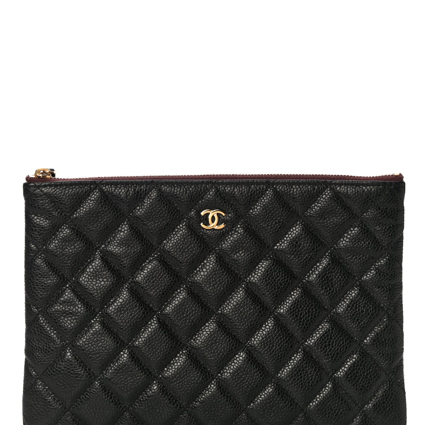 Caviar Quilted Medium Cosmetic Case Black