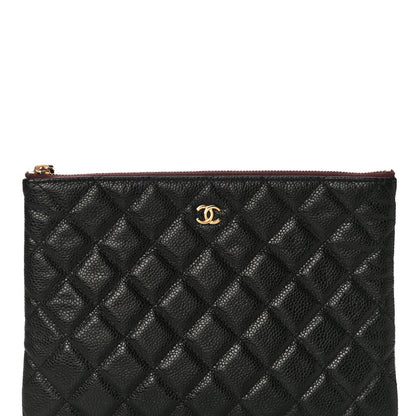 Chanel Caviar Quilted Medium Cosmetic Case Black 8 of 10