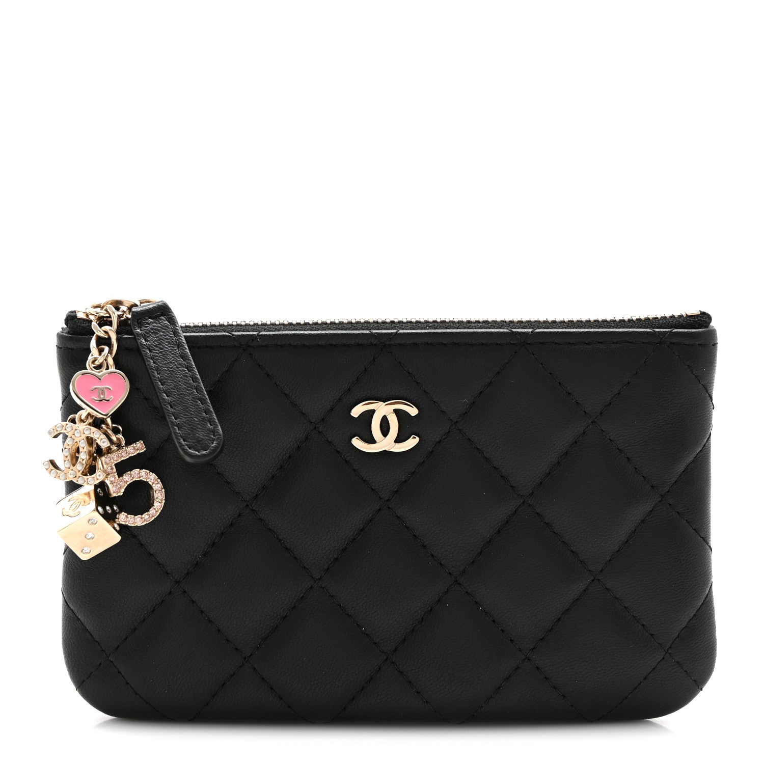Chanel Lambskin Quilted Casino Coin Purse Black 1 of 8