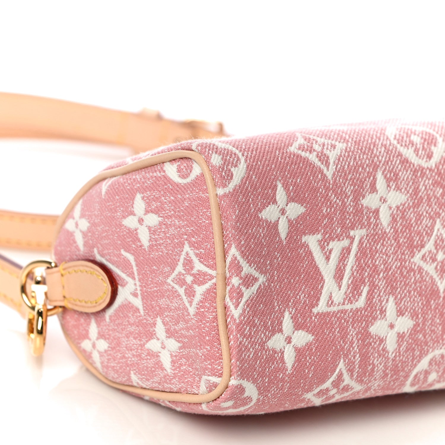 Louis Vuitton Monogram Jacquard Denim Nano Speedy Bandouliere Pink 8 of 10