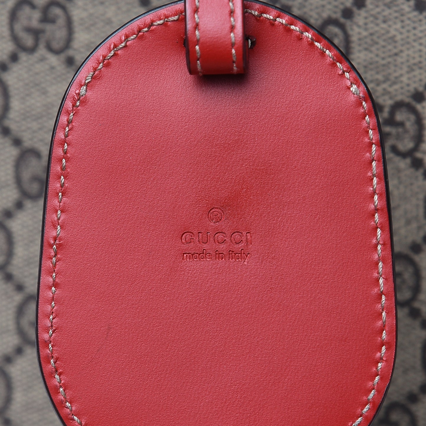 GG Supreme Monogram Medium Reversible Tote Beige Red