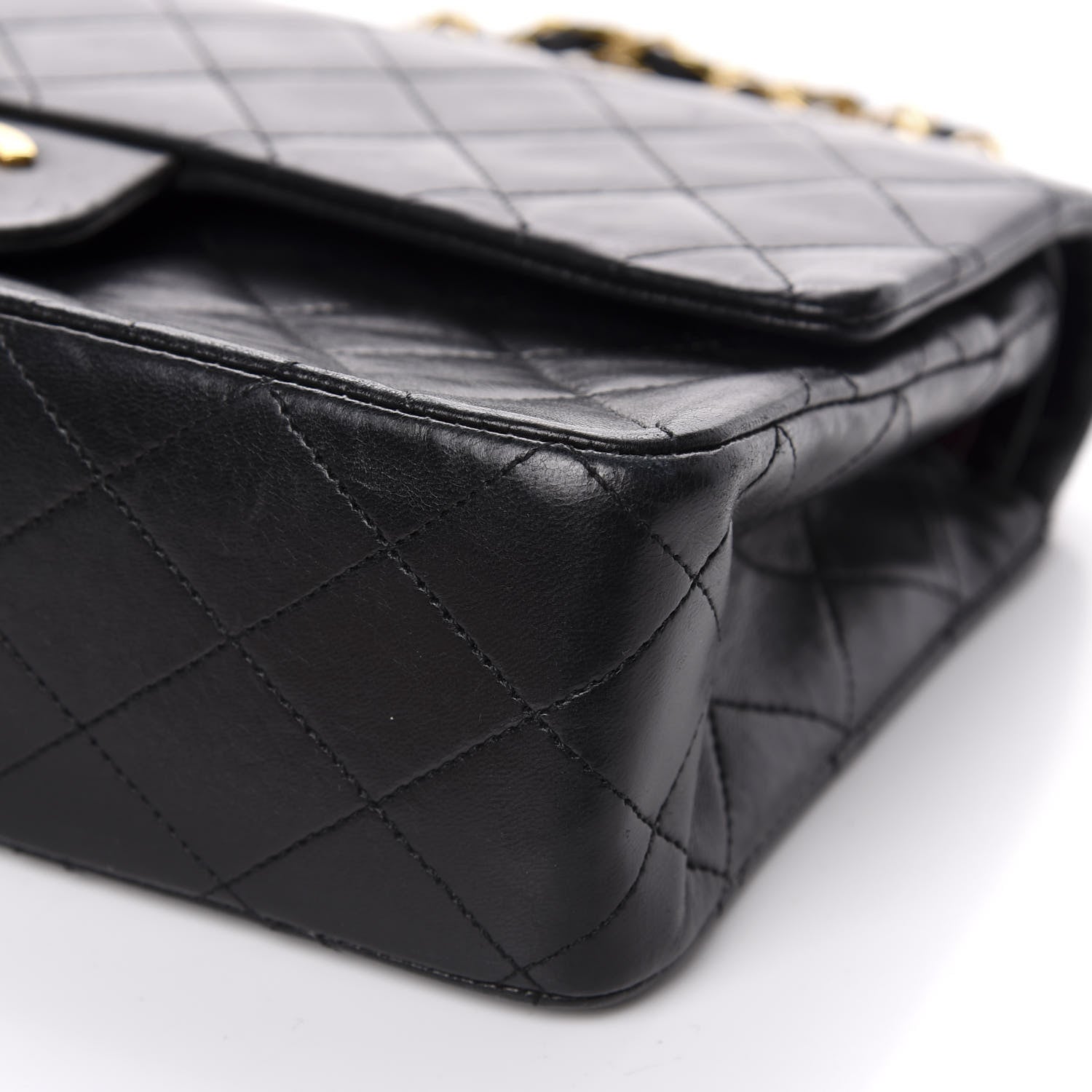 Chanel Lambskin Quilted Medium Double Flap Black 7 of 13