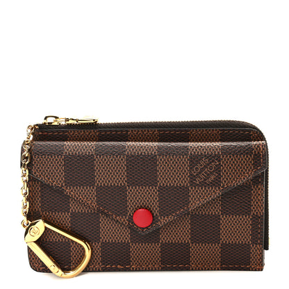 Louis Vuitton Damier Ebene Recto Verso Card Holder Red 1 of 7