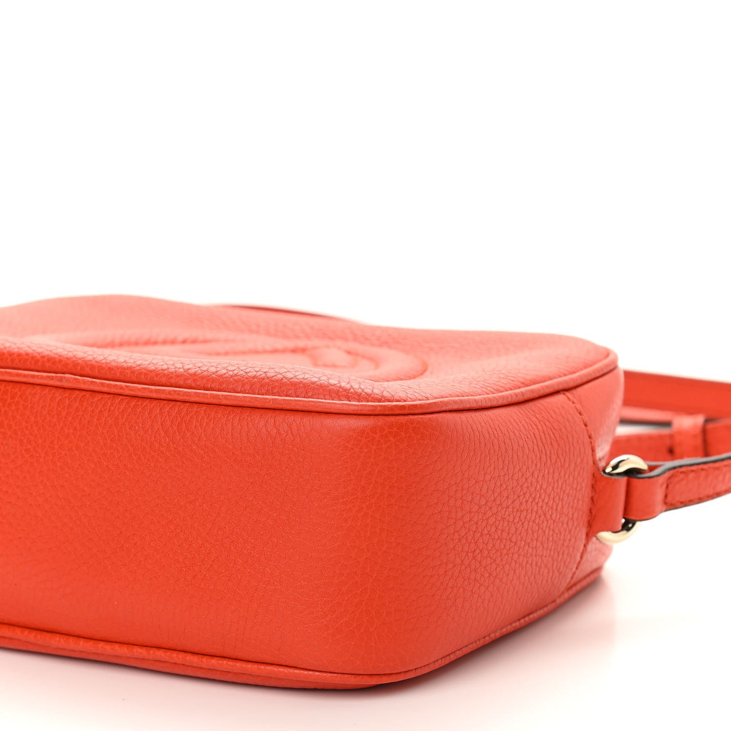 Pebbled Calfskin Small Soho Disco Bag Orange