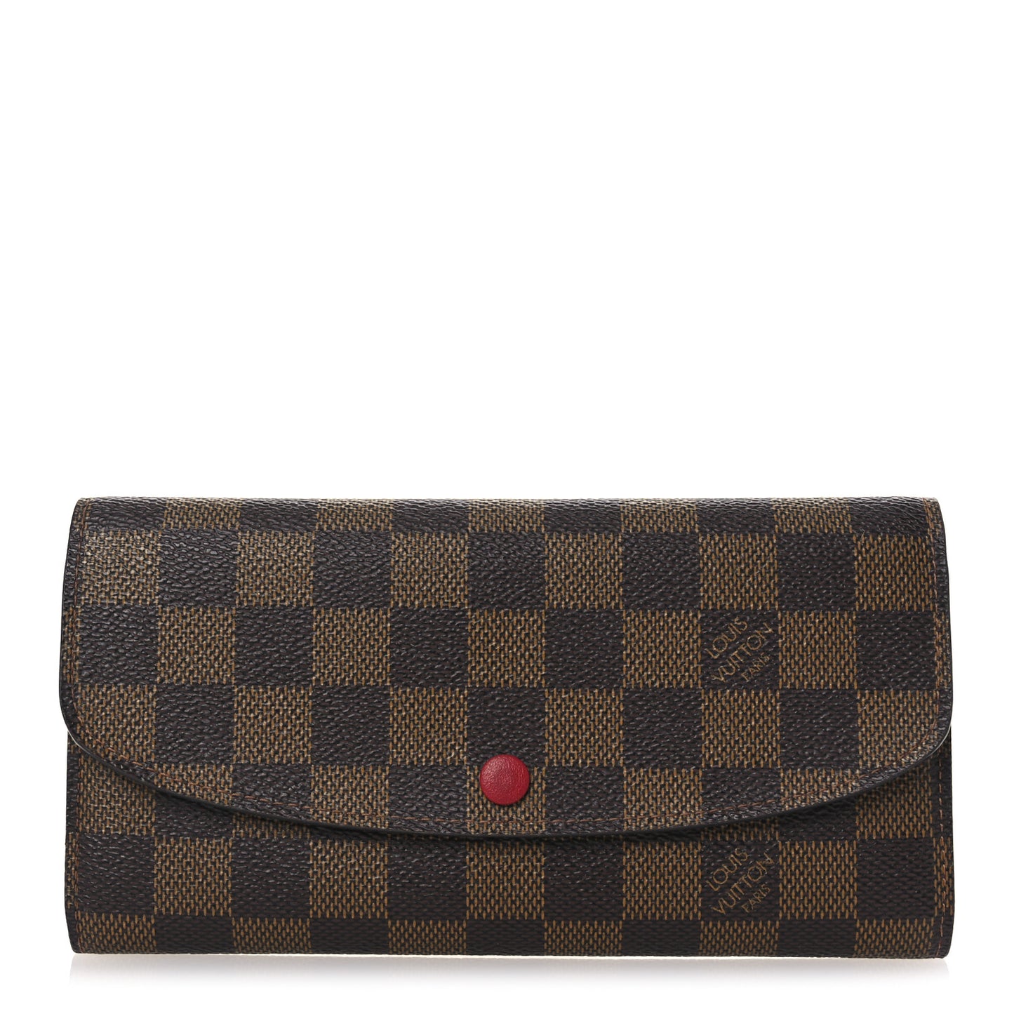 Damier Ebene Emilie Wallet Red
