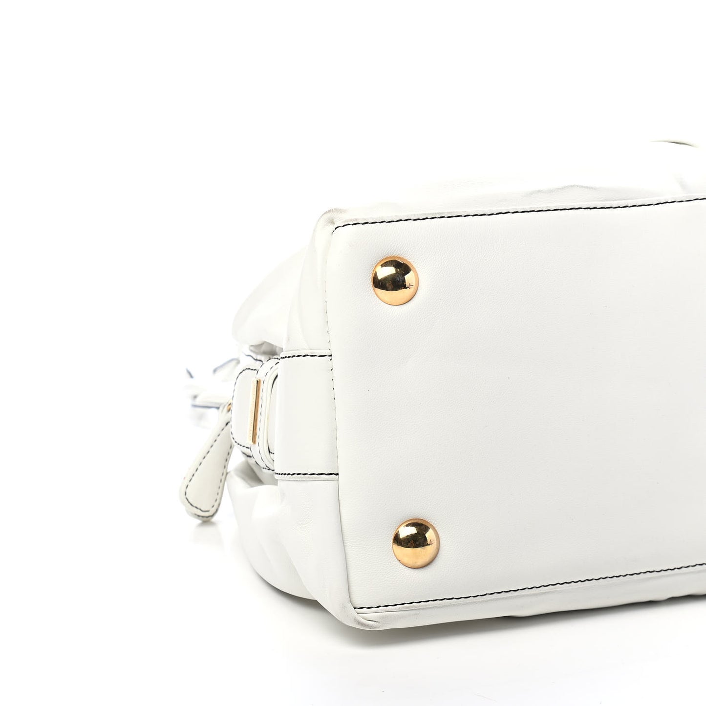 Lambskin Woven Couture Bag White
