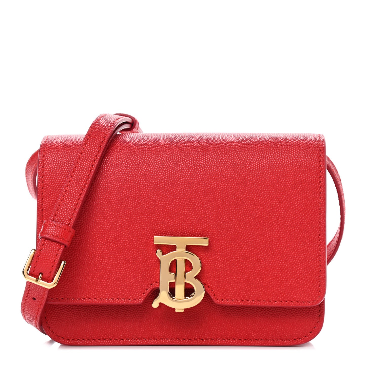 Grainy Calfskin Small TB Bag Bright Red