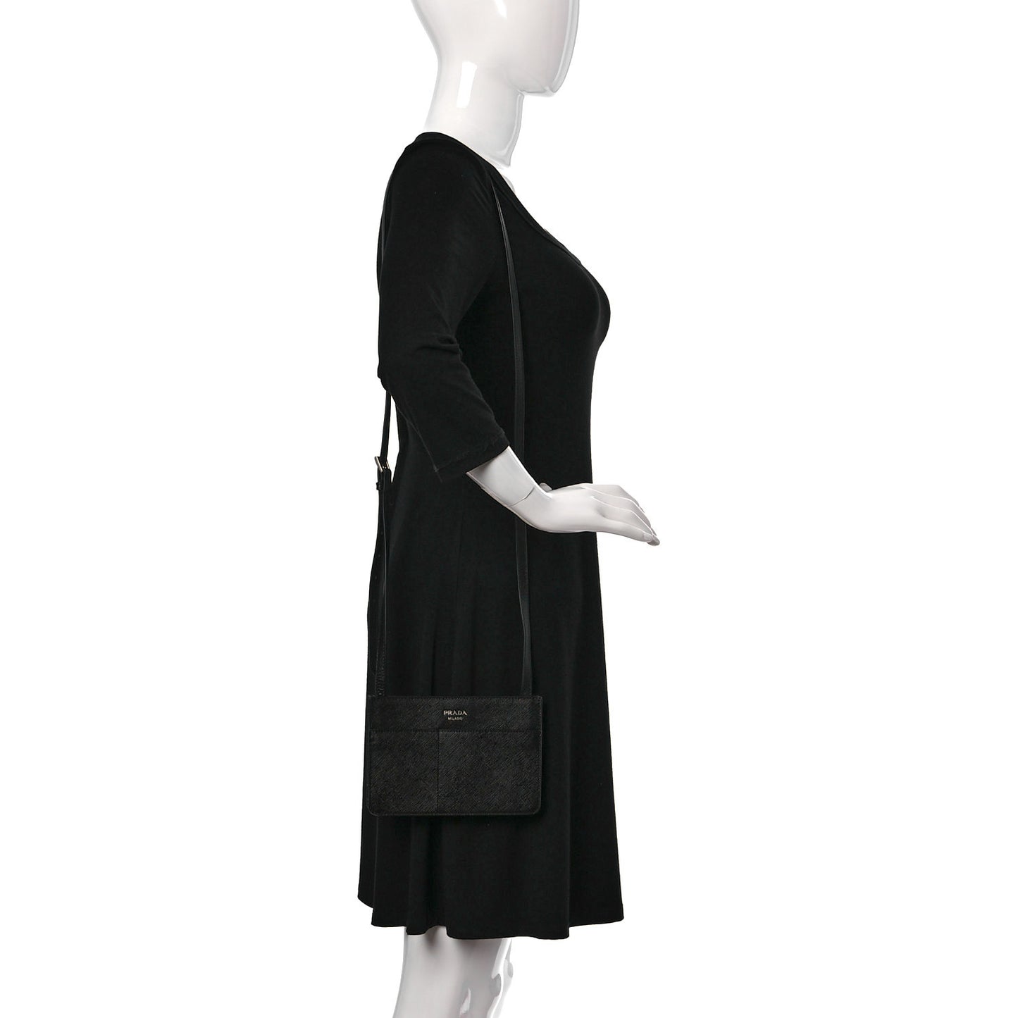 Saffiano Crossbody Bag Black