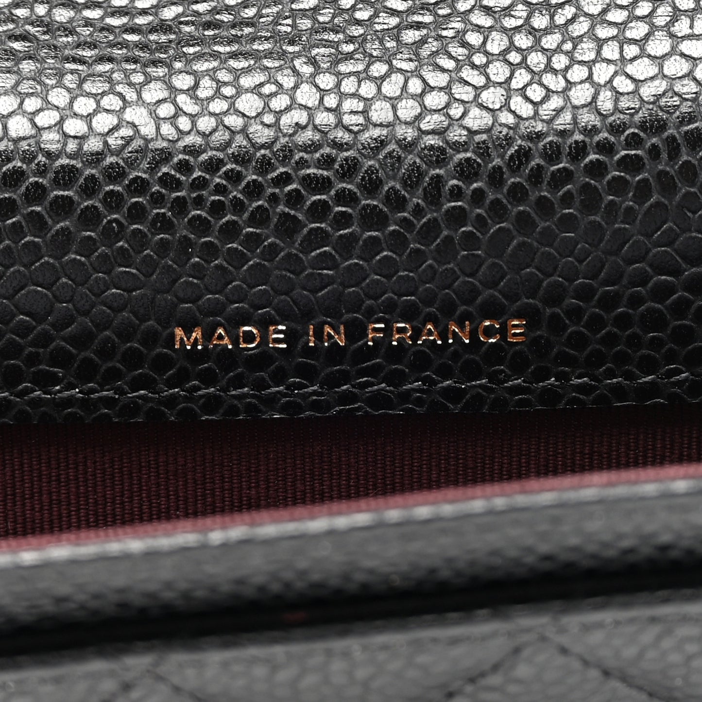 Caviar Quilted Flap Card Holder Black