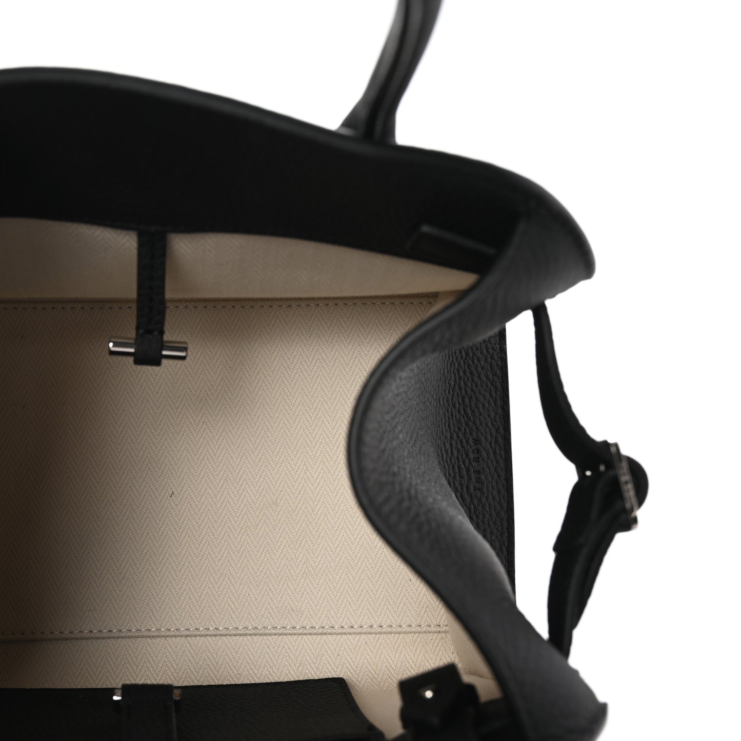 Grained Calfskin Soft Margaux 10 Bag Black