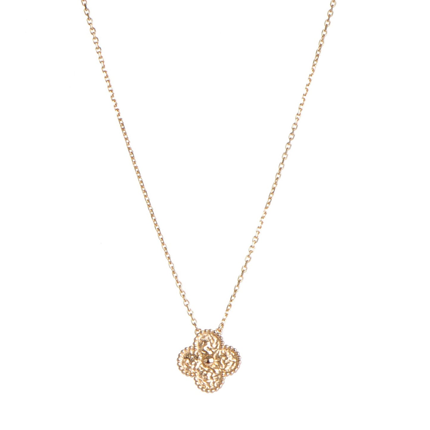 18K Rose Gold Vintage Alhambra Pendant Necklace