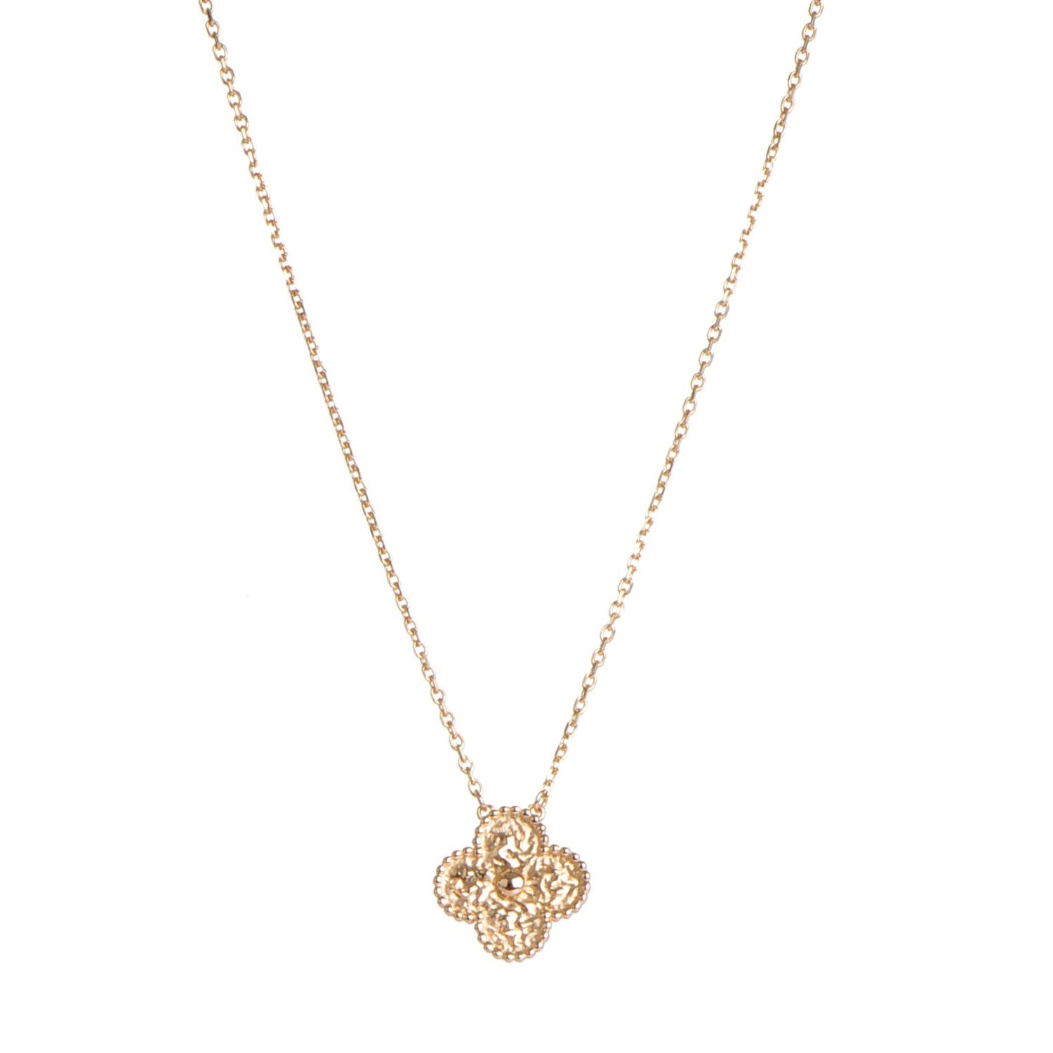 Van Cleef & Arpels 18K Rose Gold Vintage Alhambra Pendant Necklace 1 of 5