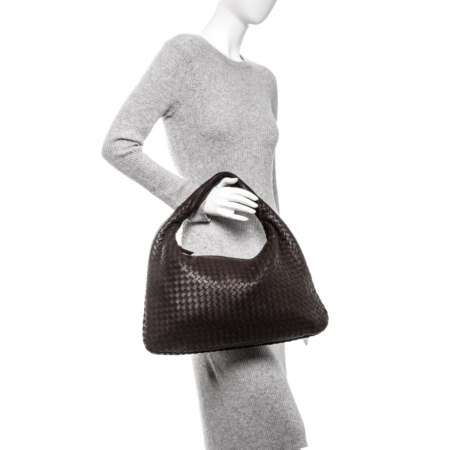 Bottega Veneta Nappa Intrecciato Large Veneta Hobo Ebano 2 of 8