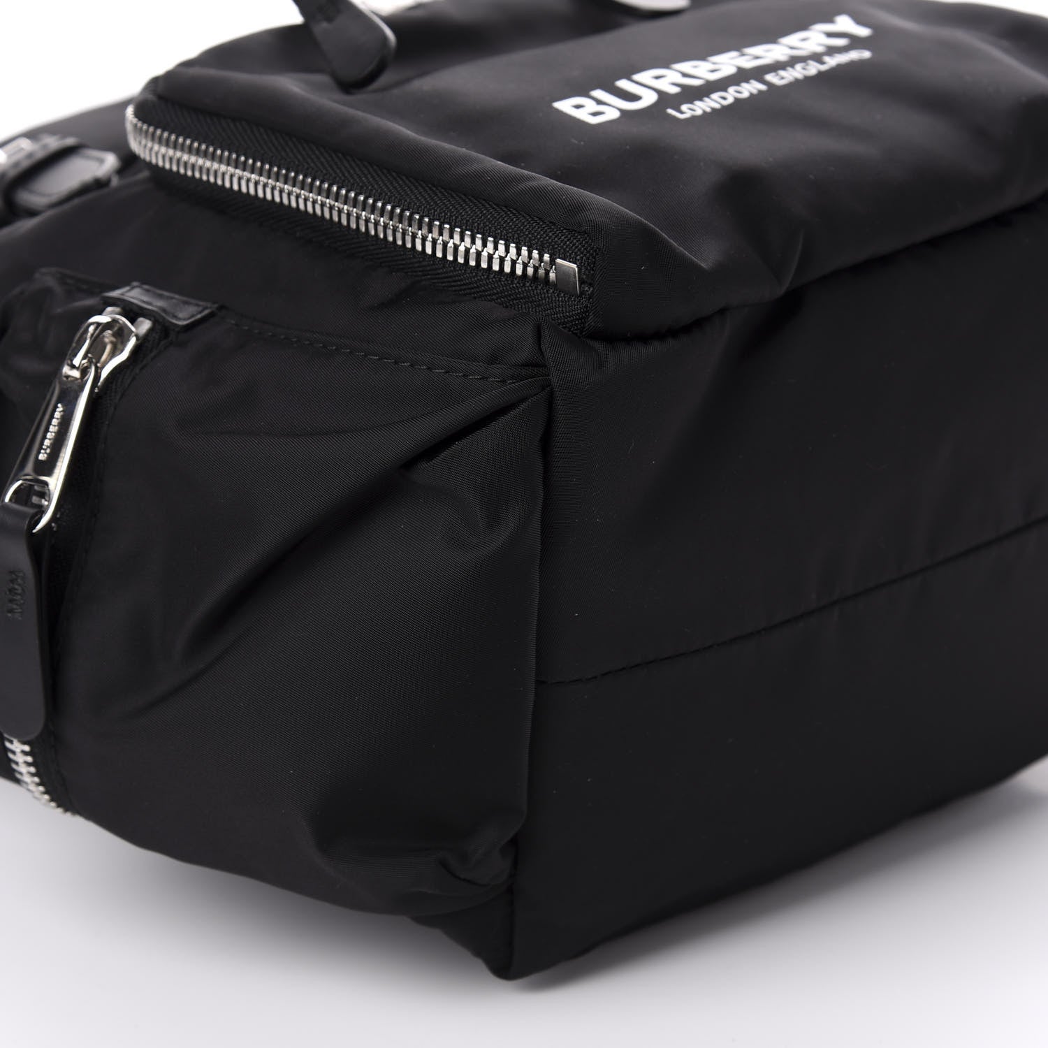 Burberry Nylon Logo Print Medium Rucksack Backpack Black 8 of 8