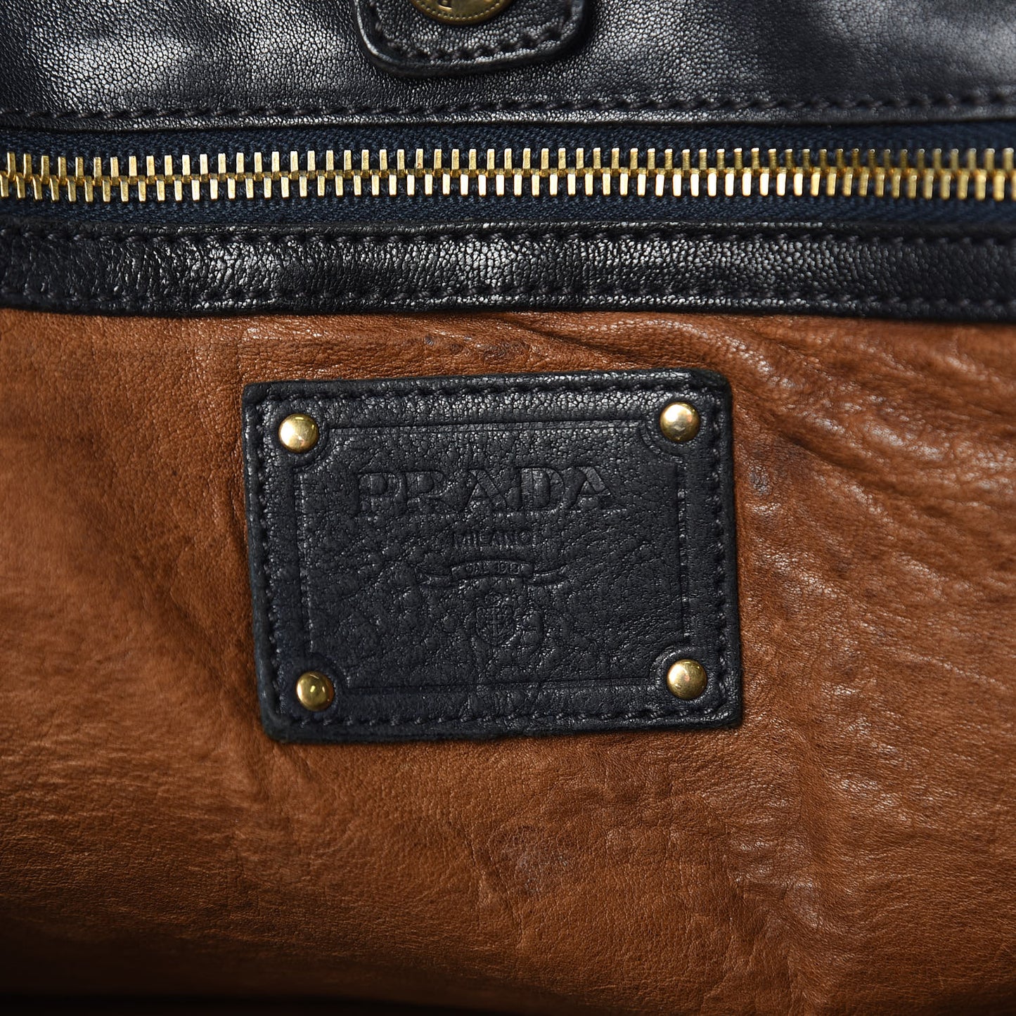 Nappa Studded Aviator Shopping Tote Blue