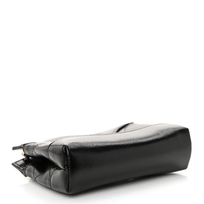 Chanel Shiny Lambskin Quilted Micro 31 Clutch With Chain Black 4 of 12