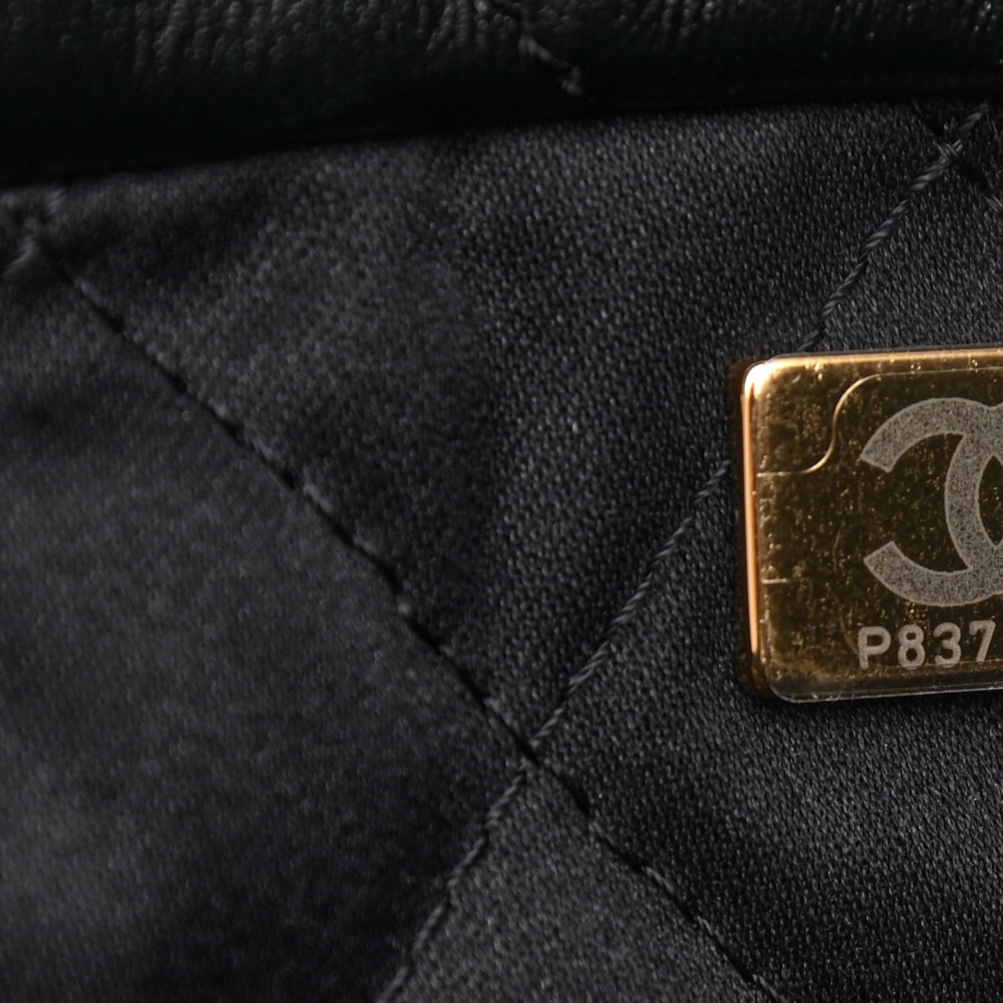 Calfskin Quilted Small Chanel 22 Black