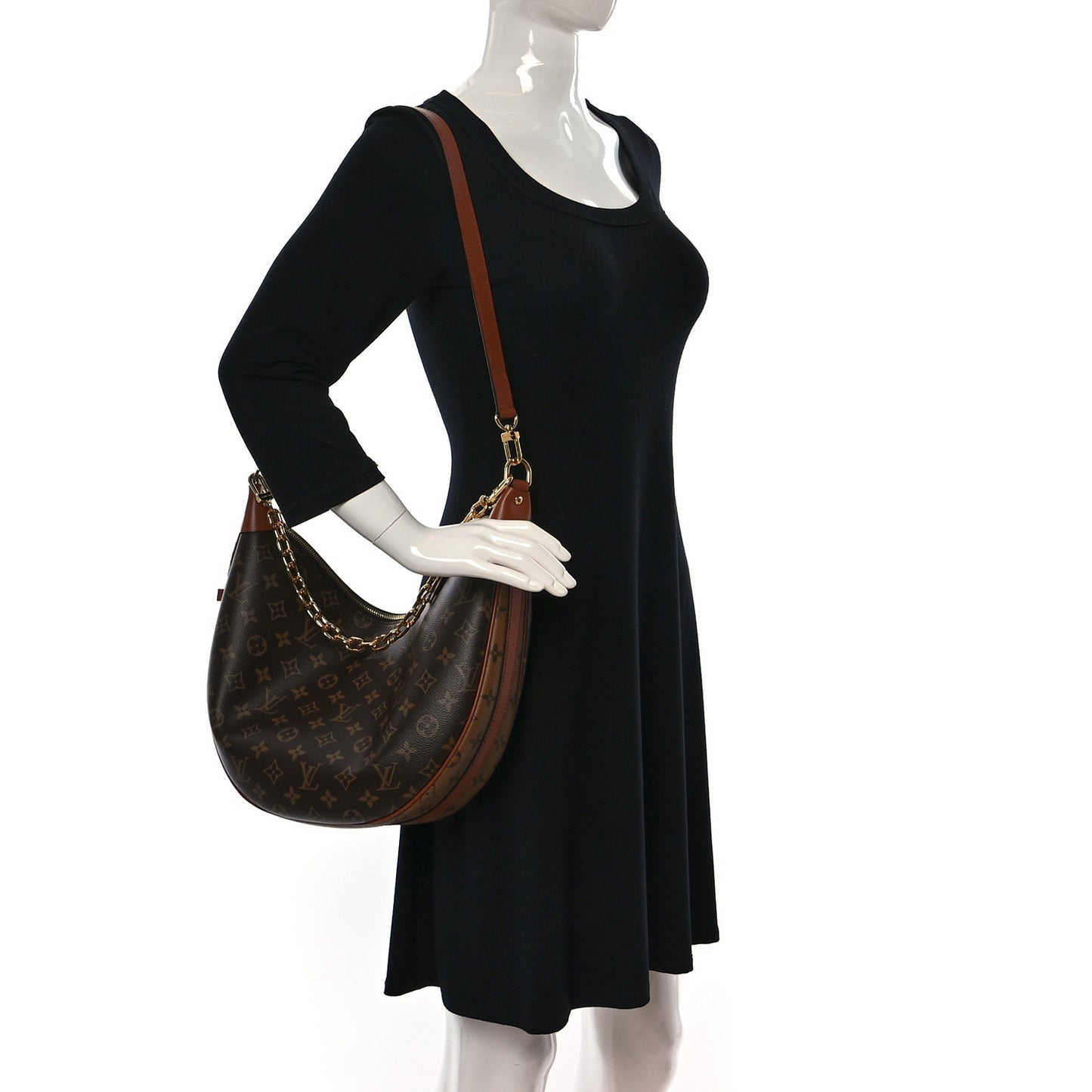 Reverse Monogram Loop Hobo