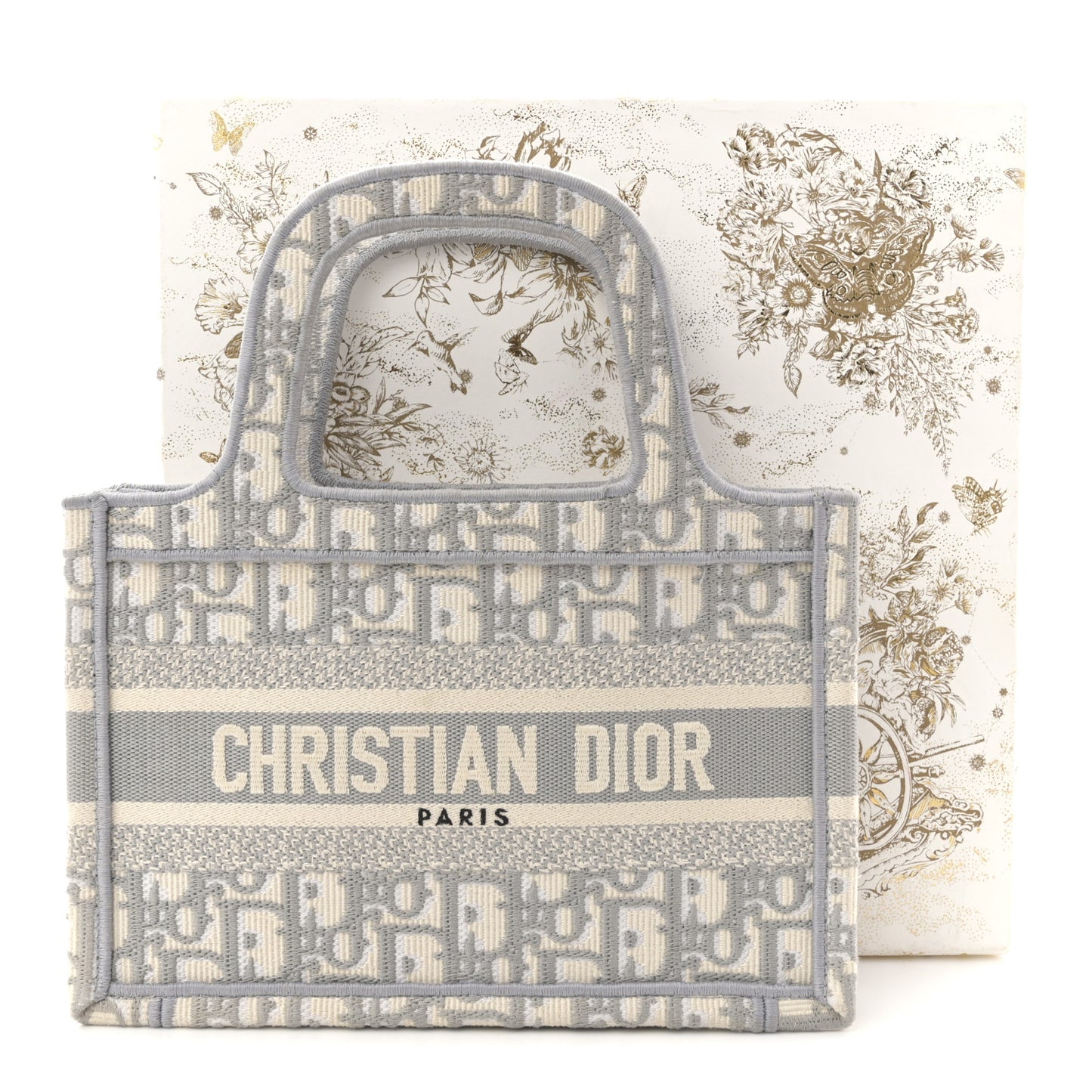 Oblique Mini Book Tote Grey Multicolor
