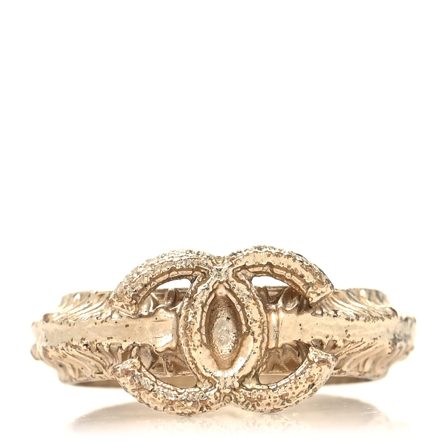 Chanel Metal CC Ring 6.75 Gold 1 of 4